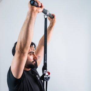 Extension strap in use