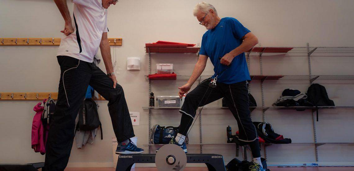 Exxentric Flywheel Training fo seniors
