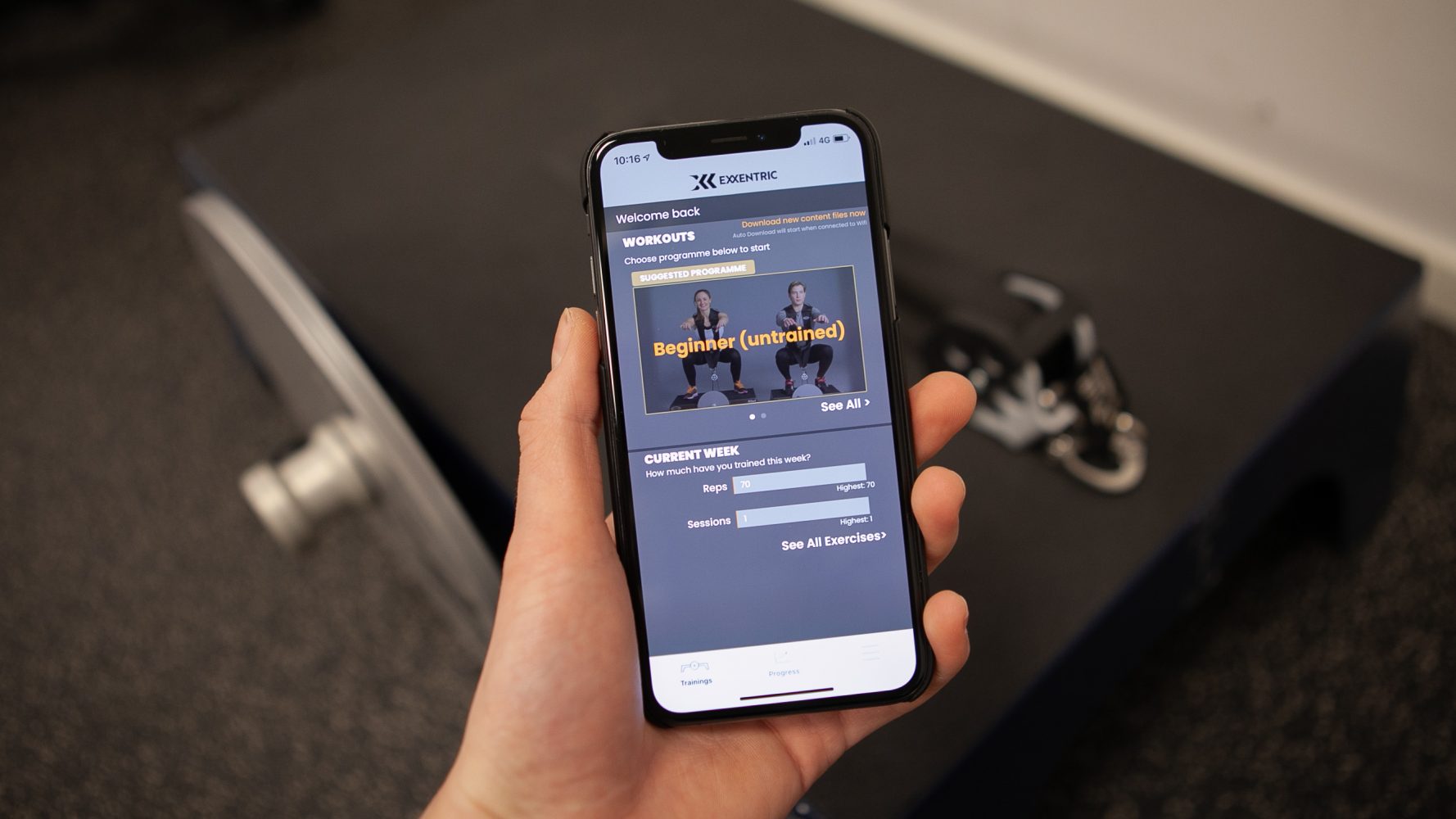 Exxentric Flywheel Training App