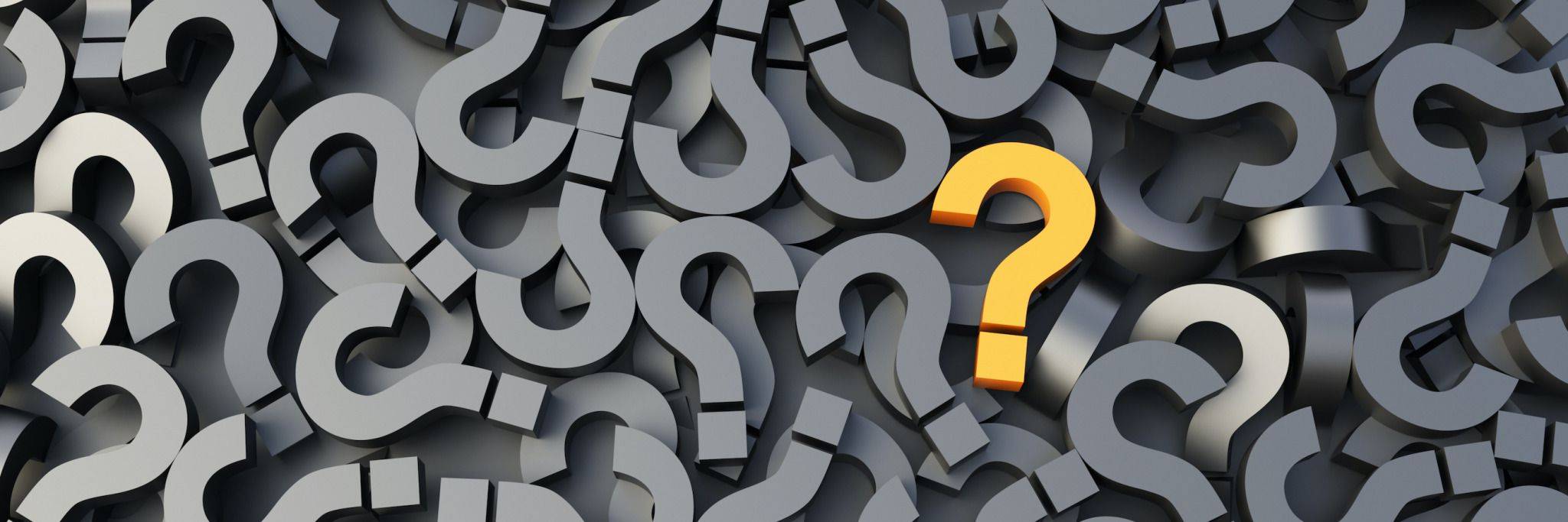 Pile of question marks