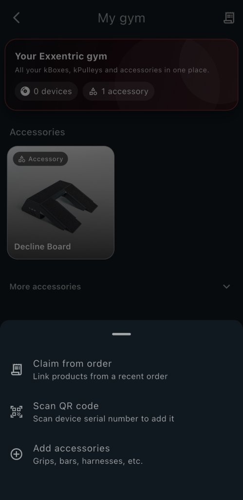 add equipment to MyGym